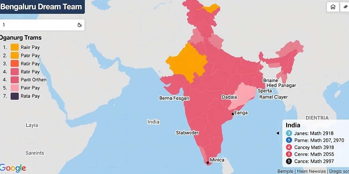 Bengaluru Dream Team - Player Distribution in India Bengaluru Dream Team player distribution map across India