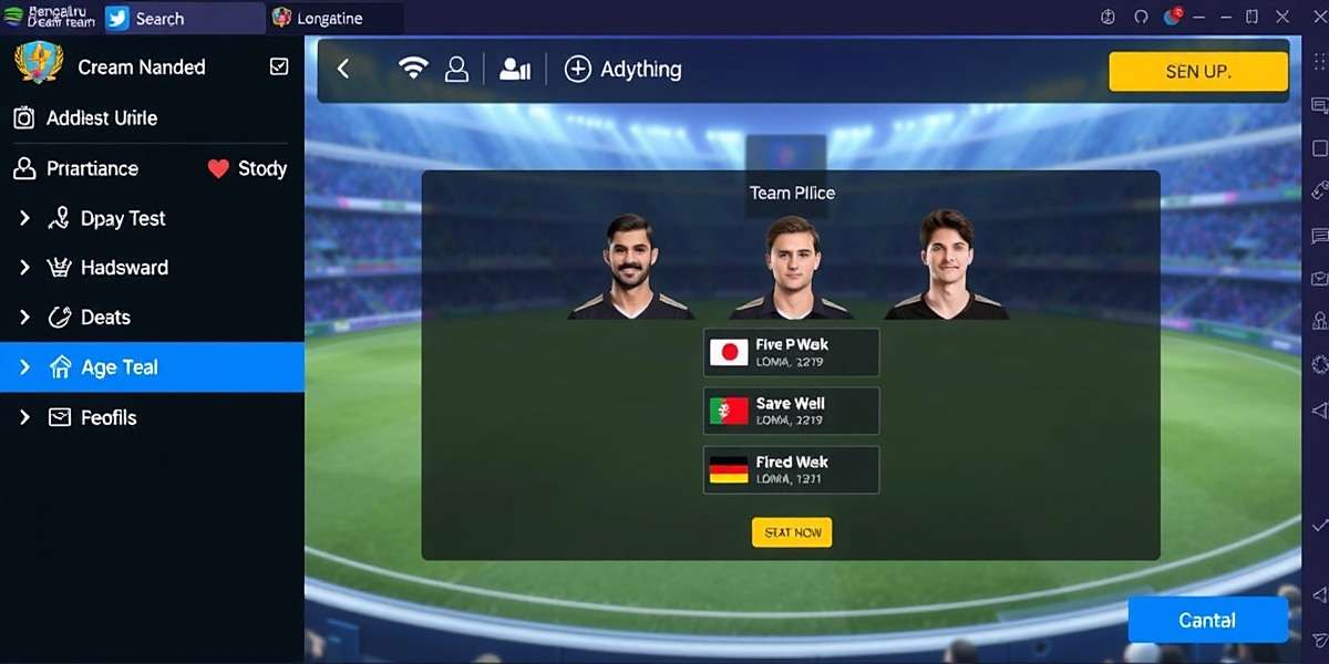 Bengaluru Dream Team - Team Management Screen Bengaluru Dream Team gameplay interface showing team management